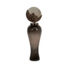 Harti Floor Vase | Tapered Profile | Multitone Silver | 44" Glass-Aluminum