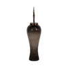 Harti Floor Vase | Tapered Profile | Multitone Silver | 44" Glass-Aluminum