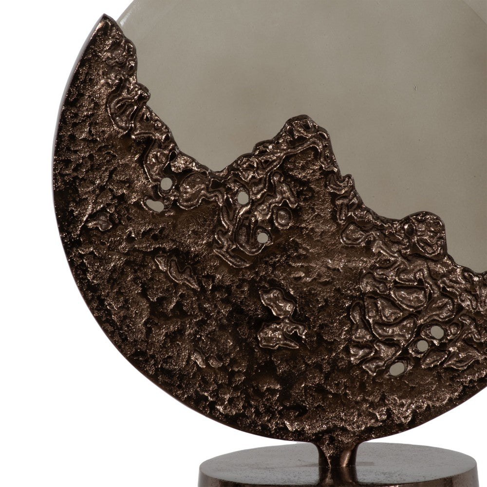 Harti Floor Vase | Tapered Profile | Multitone Silver | 44" Glass-Aluminum