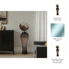 Harti Floor Vase | Tapered Profile | Multitone Silver | 44" Glass-Aluminum
