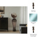 Harti Floor Vase | Tapered Profile | Multitone Silver | 44" Glass-Aluminum