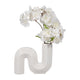 Sculptural Looped Flower Vase | 6" | White Ceramic S Shaped Design