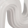 Sculptural Looped Flower Vase | 6" | White Ceramic S Shaped Design