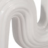 Sculptural Looped Flower Vase | 6" | White Ceramic S Shaped Design