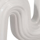 Sculptural Looped Flower Vase | 6" | White Ceramic S Shaped Design