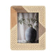 Photo Frame for 5x7 Portrait | Woven Design | Natural Brown & Ivory
