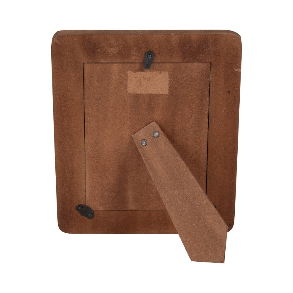 Photo Frame for 5x7 Portrait | Woven Design | Natural Brown & Ivory