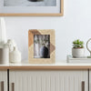 Photo Frame for 5x7 Portrait | Woven Design | Natural Brown & Ivory