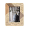 Photo Frame for 5x7 Portrait | Woven Design | Natural Brown & Ivory