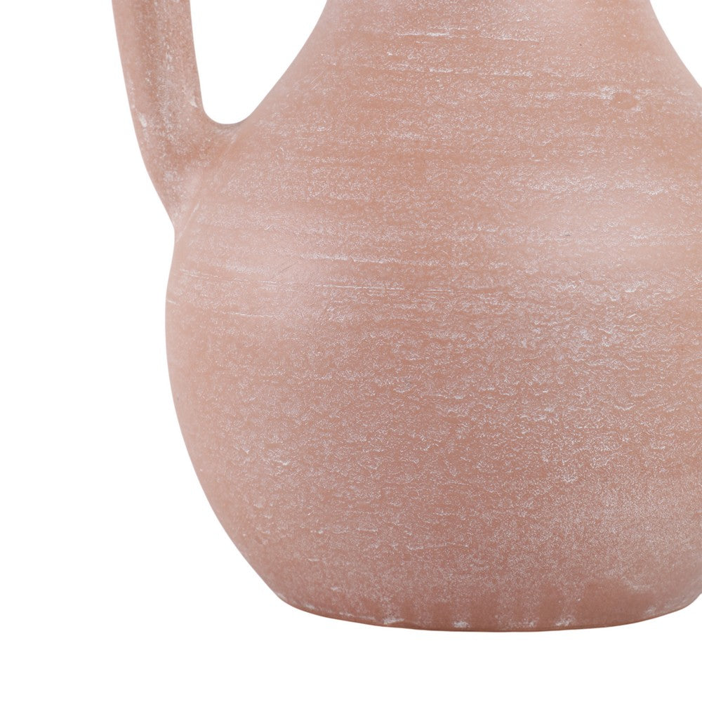 Antique Style Jug Vase with 2 Handles | Amphora Style | 11" Rustic Brown