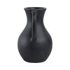 Antique Style Flower Vase w 2 Handles | 12" Black Terracotta