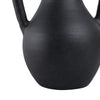 Antique Style Flower Vase w 2 Handles | 12" Black Terracotta