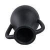 Antique Style Flower Vase w 2 Handles | 12" Black Terracotta