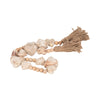 Quaz Decorative Heart-Beaded Garland | Jute Tassels Ends | White Wood 38"