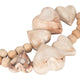 Quaz Decorative Heart-Beaded Garland | Jute Tassels Ends | White Wood 38"