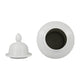 Ginger Jar with Lid | Ribbed Pattern | Classic Glossy White Ceramic | 12"