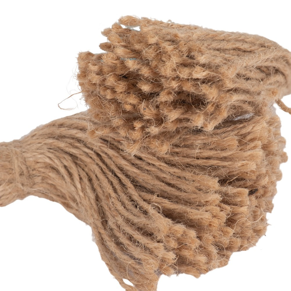 Hana Accent Garland | Blue & White Glass Beads | Brown Jute Rope Tassels