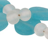 Hana Accent Garland | Blue & White Glass Beads | Brown Jute Rope Tassels