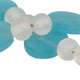 Hana Accent Garland | Blue & White Glass Beads | Brown Jute Rope Tassels