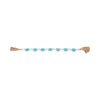 Hana Accent Garland | Blue & White Glass Beads | Brown Jute Rope Tassels