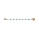 Hana Accent Garland | Blue & White Glass Beads | Brown Jute Rope Tassels