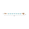 Hana Accent Garland | Blue & White Glass Beads | Brown Jute Rope Tassels