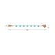 Hana Accent Garland | Blue & White Glass Beads | Brown Jute Rope Tassels