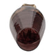 Enzie Decorative Vase | Sculpted Leaf Metal Base | Bronze Glass 15"