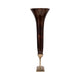 Decorative Trumpet Style Vase | 26" Tall Bronze Glass & Gold Finished Base