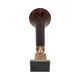 Decorative Trumpet Style Vase | 26" Tall Bronze Glass & Gold Finished Base