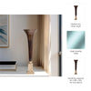 Decorative Trumpet Style Vase | 26" Tall Bronze Glass & Gold Finished Base