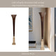 Decorative Accent Trumpet Floor Vase | Brown Glass | 31" Gold Base