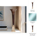 Decorative Accent Trumpet Floor Vase | Brown Glass | 31" Gold Base