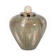 Decorative Temple Vase with Ornate Egg Shaped Topper | 9" Blush Green