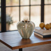 Decorative Temple Vase with Ornate Egg Shaped Topper | 9" Blush Green