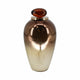 Temple Vase w Resin Topper | Ombre Copper Tone | Metal & Glass | 20"