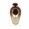 Temple Vase w Resin Topper | Ombre Copper Tone | Metal & Glass | 20"