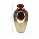 Temple Vase w Resin Topper | Ombre Copper Tone | Metal & Glass | 20"
