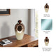 Temple Vase w Resin Topper | Ombre Copper Tone | Metal & Glass | 20"