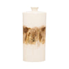 Decorative Accent Flask Vase | Luxe 20" Pearl Ivory & Gold Iron