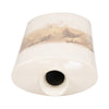 Decorative Accent Flask Vase | Luxe 20" Pearl Ivory & Gold Iron
