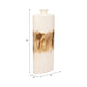 Decorative Accent Flask Vase | Luxe 20" Pearl Ivory & Gold Iron