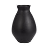 Flower Vase | Antique Style Tapered Neck | Organic Black Terracotta | 16"