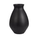 Flower Vase | Antique Style Tapered Neck | Organic Black Terracotta | 16"