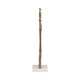 Contemporary Abstract Tabletop Decor | 21" Gold Metal | White Marble Base