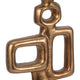 Contemporary Abstract Tabletop Decor | 21" Gold Metal | White Marble Base