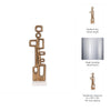 Contemporary Abstract Tabletop Decor | 21" Gold Metal | White Marble Base