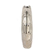 Sami Oval Vase | Modern Geometric Pattern | Silver Textured 13"