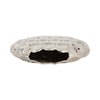 Sami Oval Vase | Modern Geometric Pattern | Silver Textured 13"