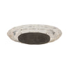 Sami Oval Vase | Modern Geometric Pattern | Silver Textured 13"